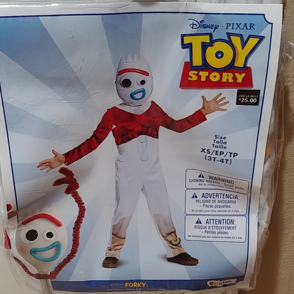 Toy Story Forky Kids Costume XS 3T/4T - Picture 1 of 4